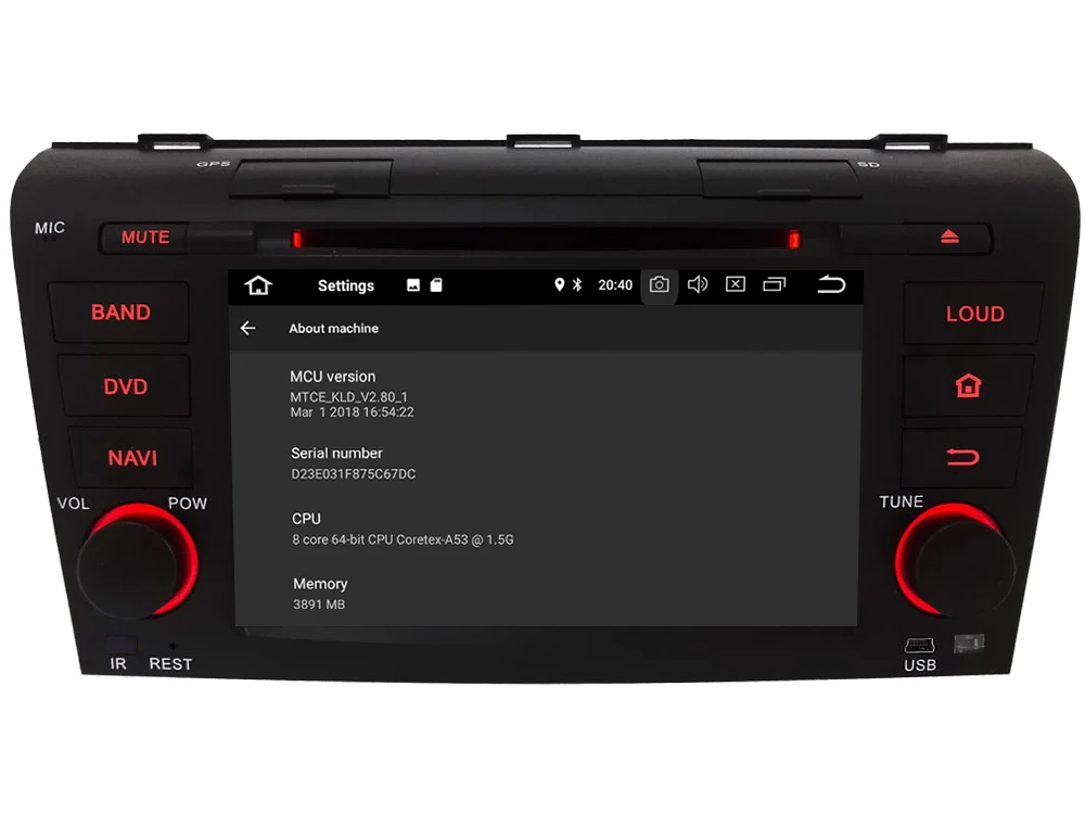Clearance KLYDE Android 8.0 4G WIFI Octa Core 4GB RAM 32GB ROM Car DVD Multimedia Player Radio Stereo GPS Navigation For Mazda 3 2004-2009 4