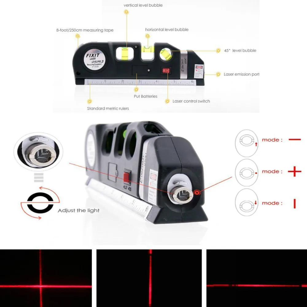 Multipurpose Laser Level Pro 3 with Tape Measurein Laser Levels from