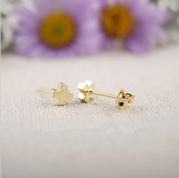 10 шт./лот модные нежные серьги гвоздики с крестом|cross stud earrings|fashion earringslittle earrings |