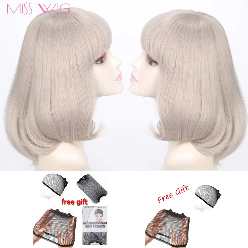 Мисс парик 12 дюймов боб 200 г короткие прямые для черный женщин коричневый цвет