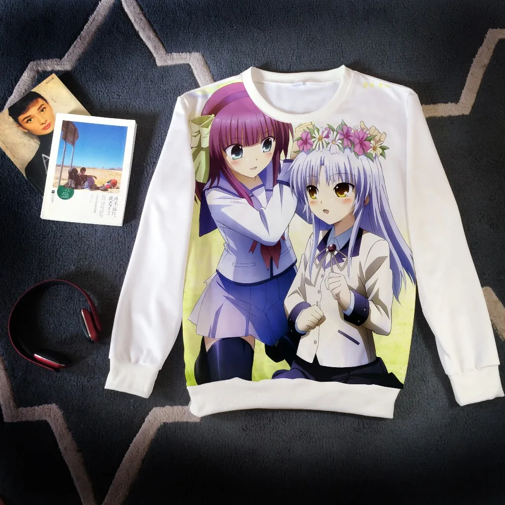 Livraison Gratuite Anime Manga Angel Beats Blanc Sweat