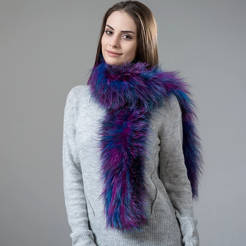  Luxury Real Fox Fur Winter Scarf Women Natural Fur scarves Soft Collar Shawl Wrap Winter Scarf Women new 2017  (6)