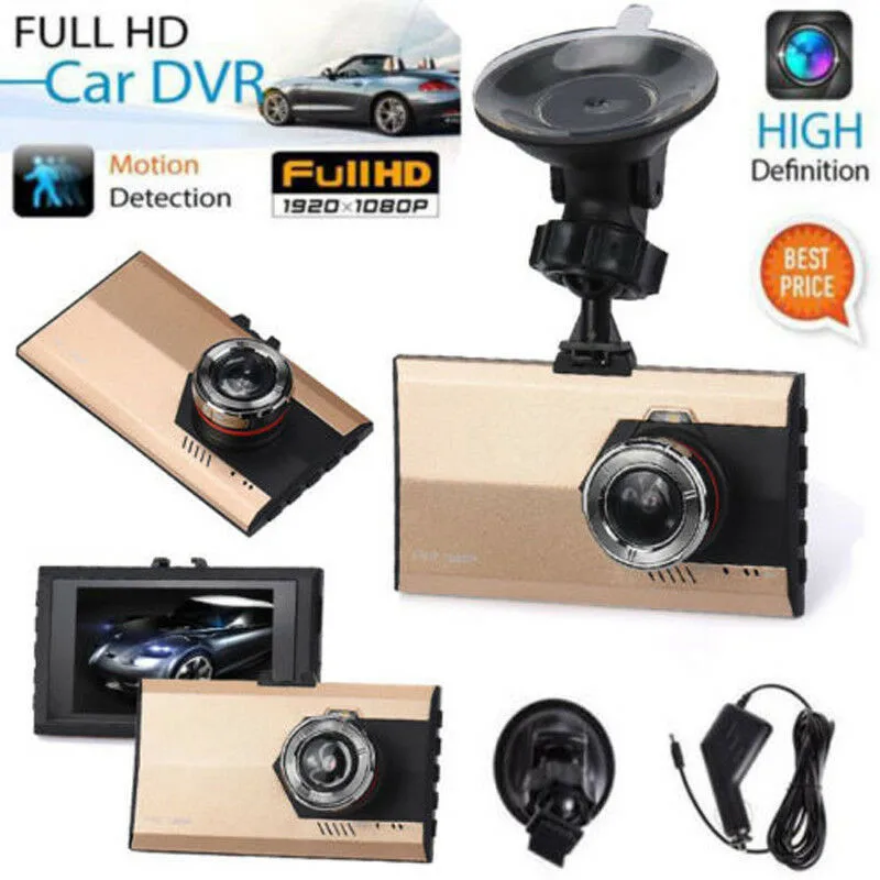 

Full HD 1080p Car Dash Cam Night Vision Car DVR 3 LCD Camera Car DVR Recorder Surveillance Camera