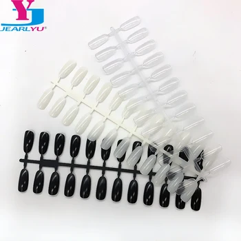 

20 Set Black/Natural/Clear 480 Tips Display False Nail Gel Polish Art Design Practice Nail Color Palette Chart Manicure Material