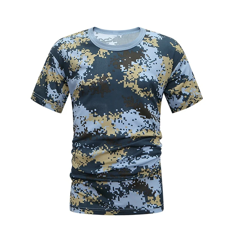 Новое поступление мужская камуфляжная быстросохнущая дышащая футболка колготки армейская тактическая Футболка компрессионная рубашка для фитнеса