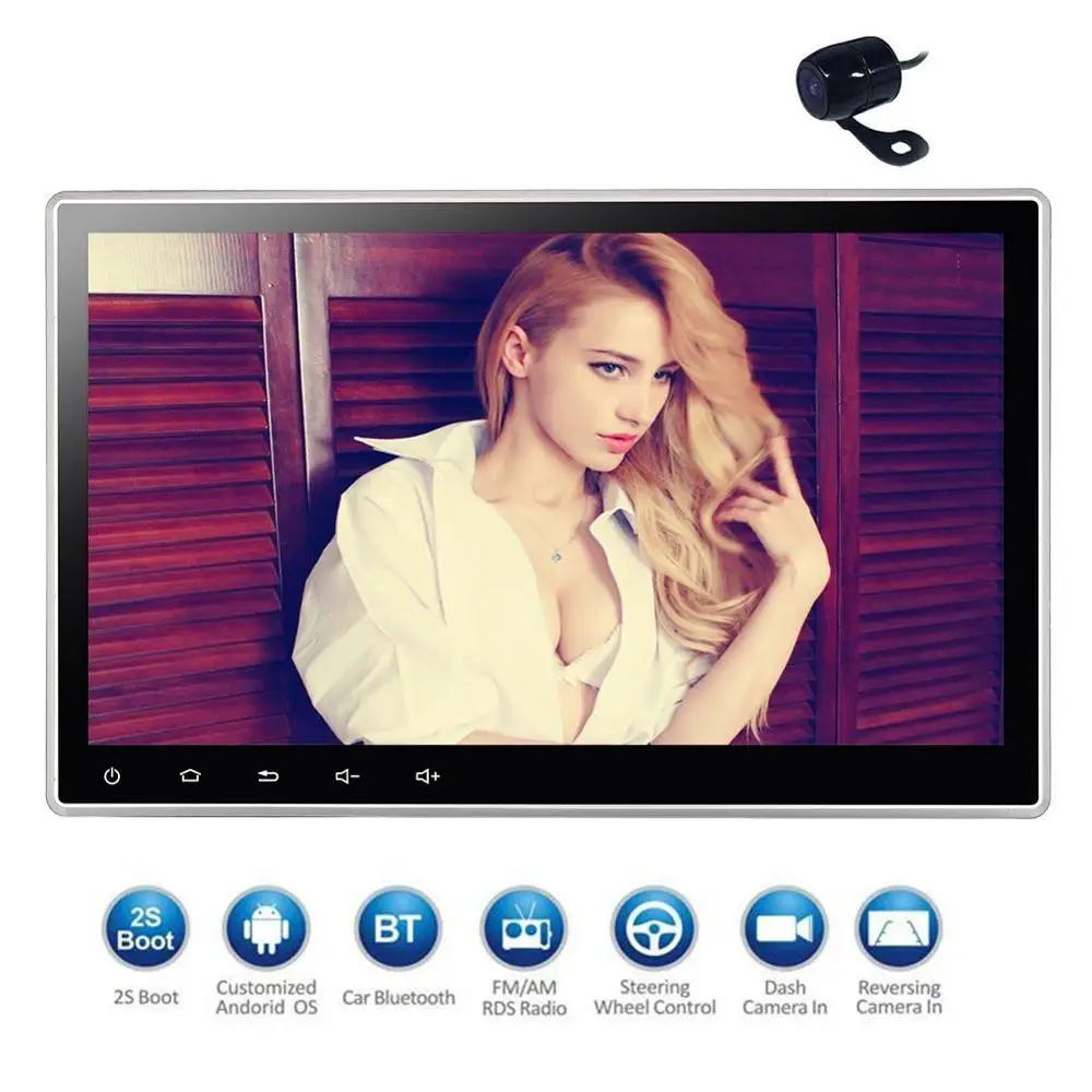 

EinCar 10.1'' Android 7.1 Double din Car Radio Head Unit Autoradio Stereo GPS Navigation Bluetooth SUB Video Output+Back Camera