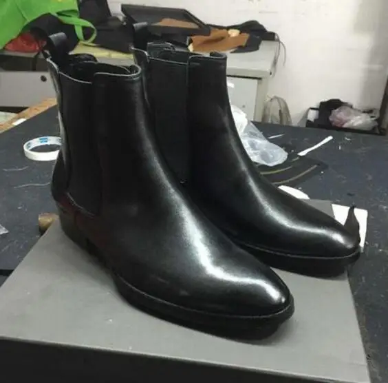 FR.LANCELOT Top Quality Autumn Winter Patchwork Ankle Boots Men Chelsea Boots Slip On Shoes Men s Plus Size 46