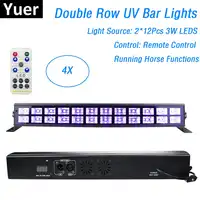 24 LEDS UV สี LED Stage Wash Effect ไฟ 90-240V ที่สมบูรณ์แบบสำหรับ DJ Disco Home Party เลเซอร์ตกแต่ง UV ไฟ Led