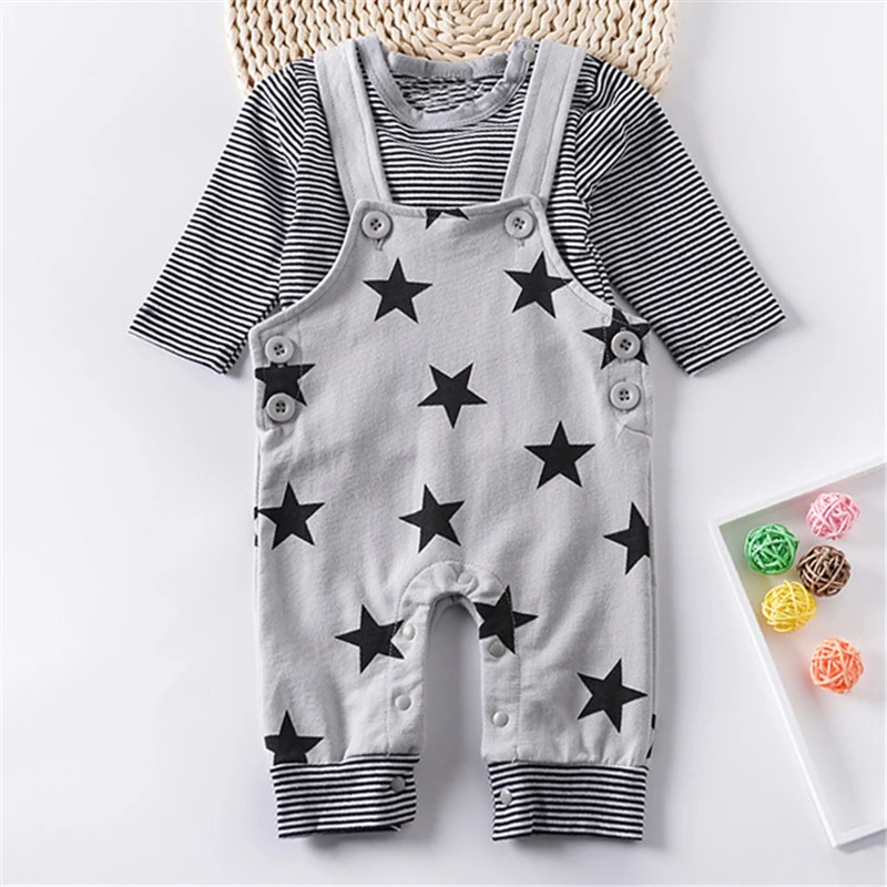 

Baby Boy Spring autumn Clothes set Sport Suit Toddler Boys Clothing Sets Top + overalls Baby outfits Children Suit Set