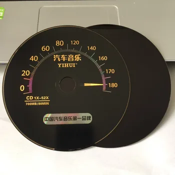

Wholesale 50 Discs Grade A 700 MB 52x Blank Black Speedometer Printed CD-R Disc