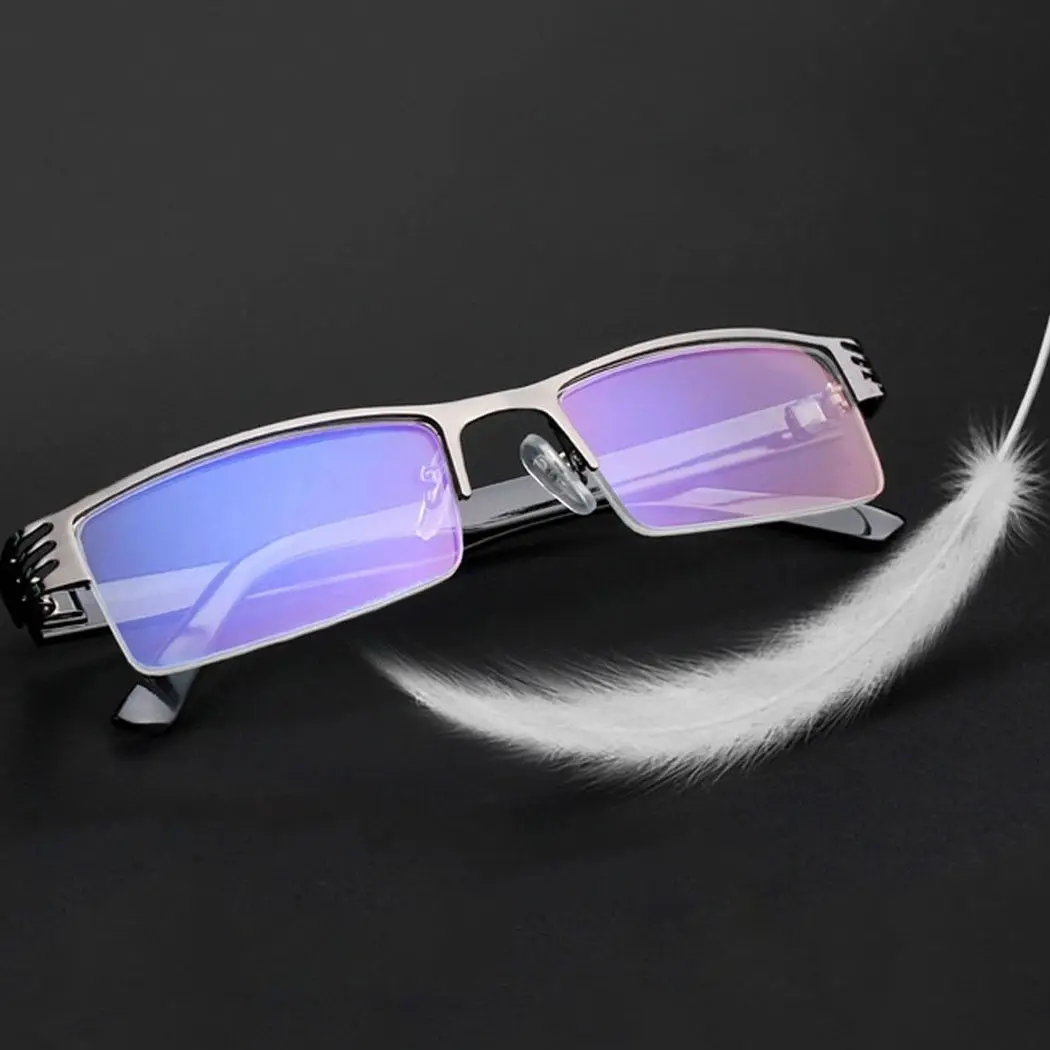 

Fashion Man Metal Spring Leg Business Affairs Alloy Readers Spectacles Reading Glasses Eyewear Half-Frame Stylish 1.0 To 4.0