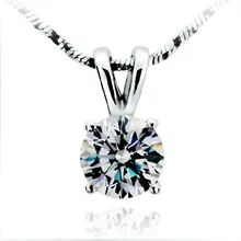 Романтический настоящий 14 K 585 белый золотой свадебный ювелирный цвет класс G-H 1Ct муассанитовый Кулон Романтический G14K ювелирные изделия для юбилея