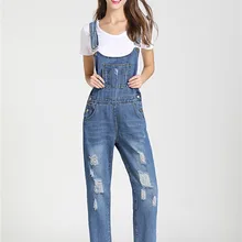 Женские джинсовые комбинезоны, летние потертые синие джинсовые брюки с дырками, женские потертые джинсы, женские джинсы