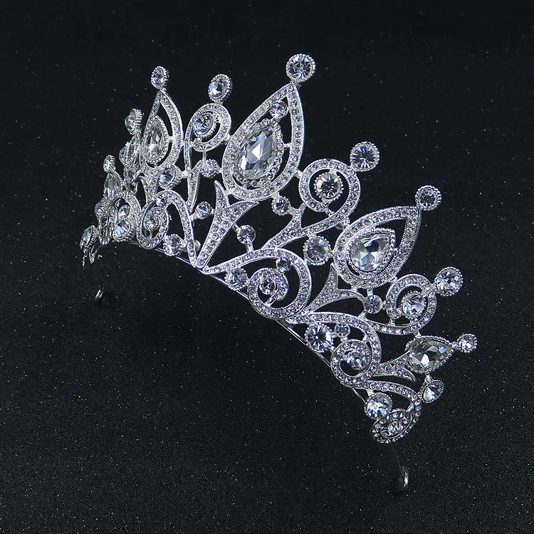 Nova Chegada Lindo Strass flor Nupcial Tiara повязка на голову класс Coroa de Cristal para as Mulheres de Casamento acessorios