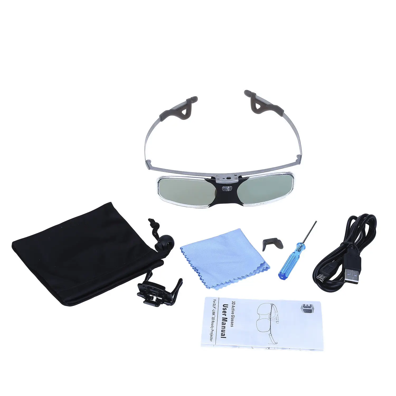 BOBLOV RX 30 3D DLP Link 96 144 Гц очки с активным затвором 8 м Перезаряжаемый для проектора|3D