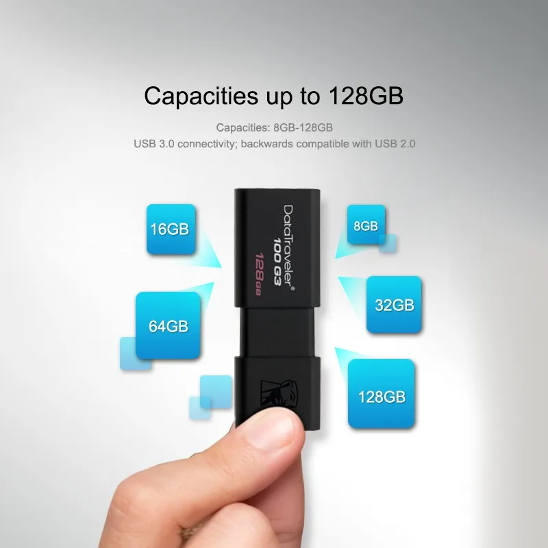 Kingston usb 3,0 флеш-накопитель 16 ГБ 32 ГБ 64 ГБ 128 Гб бренд memoria mini usb флеш-накопитель caneta memory stick drive