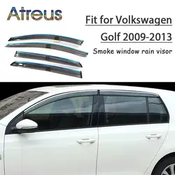 Atreus 1 компл. ABS Дождь дым окно козырек автомобиля Ветер Дефлектор для Volkswagen VW Golf 6 2009 2010 2011 2012 2013 Аксессуары