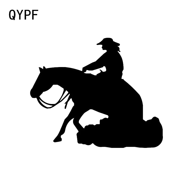 

QYPF 13.2*11CM Interesting Equestrian Sport Decor Car Sticker Reflective Vinyl Graphic C16-0911