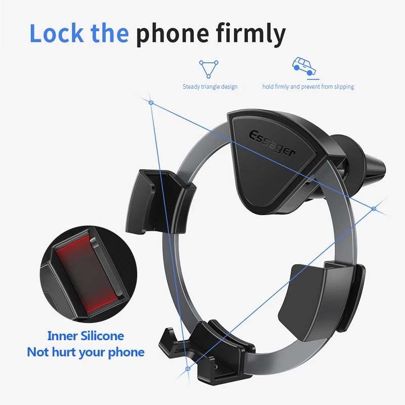 Essager Auto Telefon Halter Für iPhone XS Max Samsung S10 S9 Halter für Handy im Auto Air Vent Berg