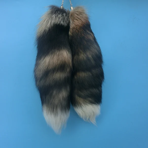 Free shipping actual fur Solar fox tail fur accessory luggage