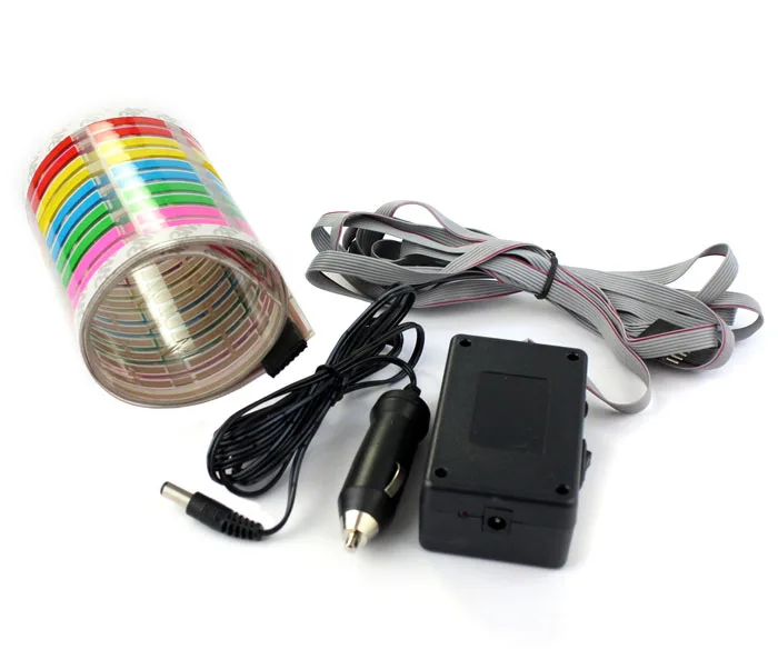 AUTO 80x19CM Car Sticker Music Rhythm LED Flash Light font b Lamp b font Sound Activated