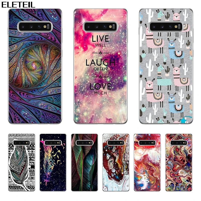 

Soft Phone Case Cute Cartoon Series For samsung s10e s10 9 8 7 6 plus s6 7 edge Colorful Pattern Painted TPU Silicone Cover A40