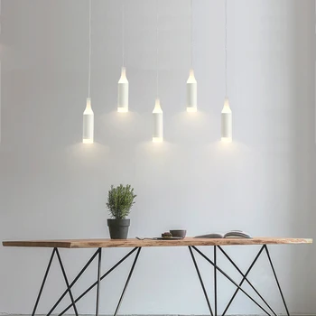 

led Pendant Lamp bottle light Kitchen Island Dining Room Shop Bar Counter Decoration Cylinder Pipe Pendant Light Kitchen Lamps