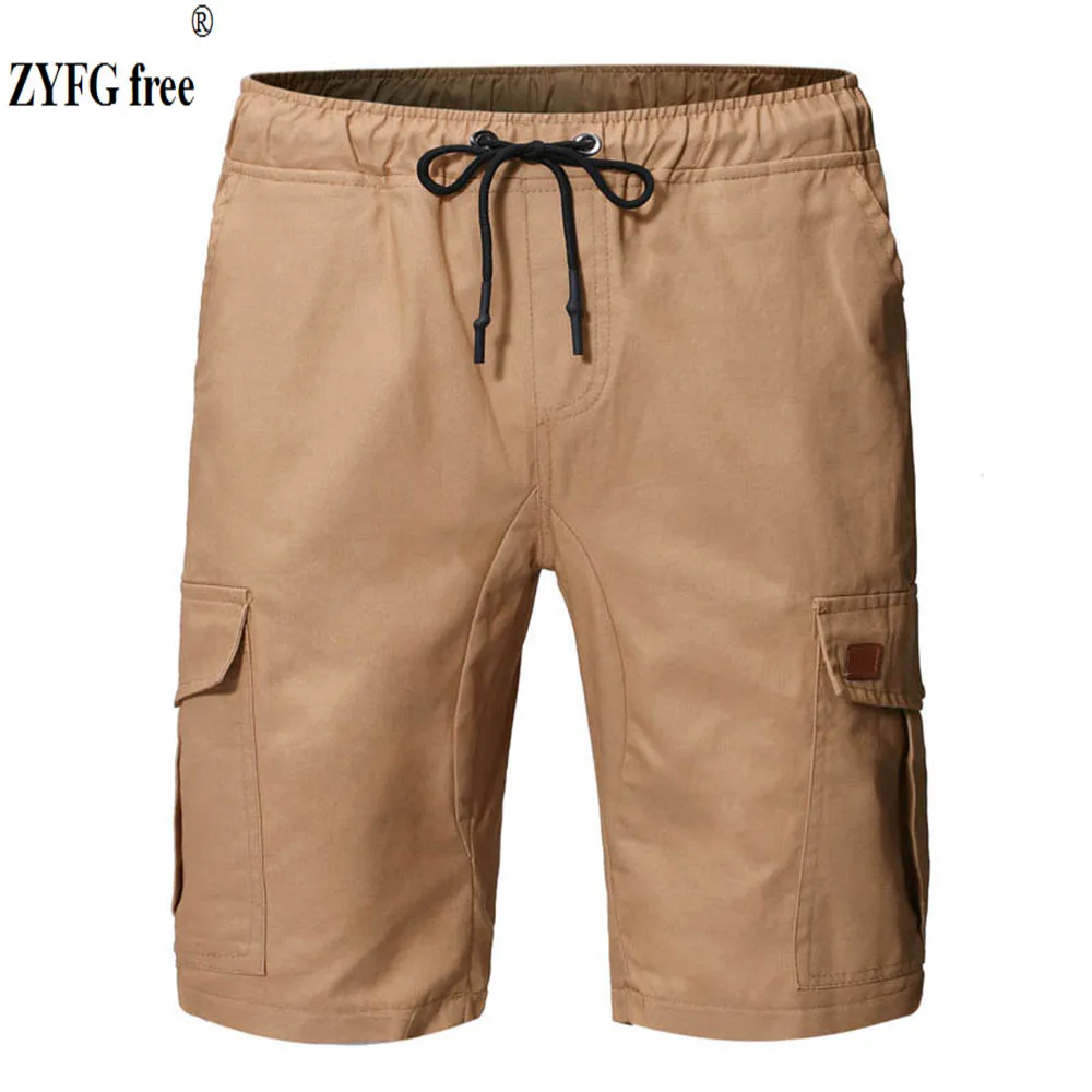 Американские размеры летние мужские однотонные шорты на талии хлопок полиэстер Юбка-шорты Молодежная сила Прямые повседневные шорты