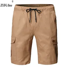 Американские размеры летние мужские однотонные шорты на талии хлопок полиэстер Юбка-шорты Молодежная сила Прямые повседневные шорты