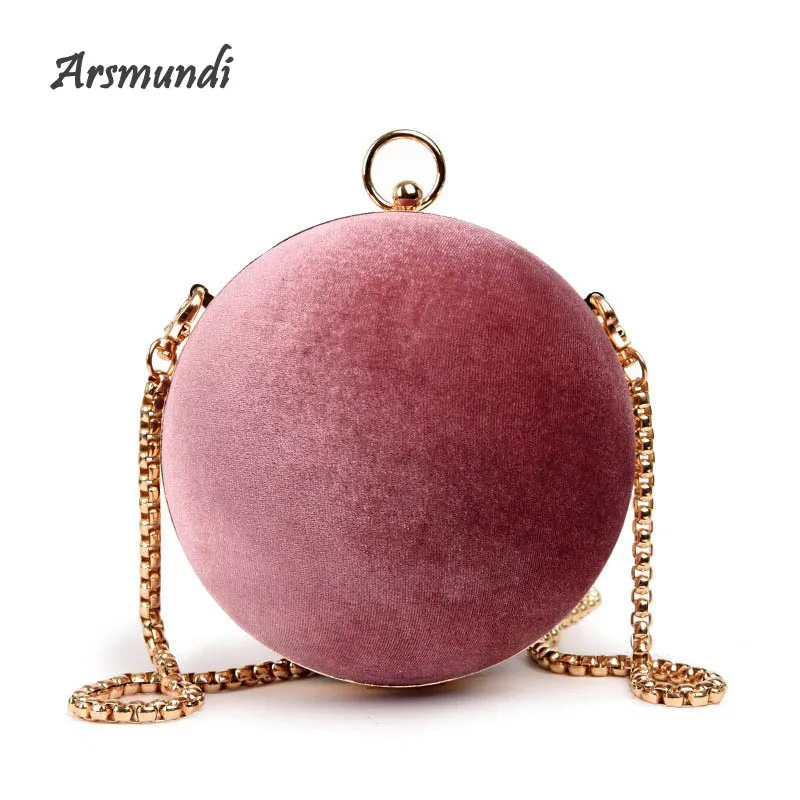 

Arsmundi Brand Designer Fosted Clip Women Ball Bag Fashion Chain Shoulder Bag New Diagonal Chain Ladies Crossbody Messenger Bag