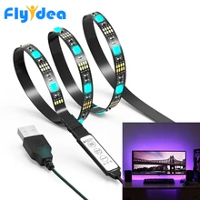 5050 гибкий светодиодный свет лента DC 5v с питанием от USB лампа Рождественский Рабочий стол подсветка полосы HDTV для рабочего стола, Экран фонового освещения