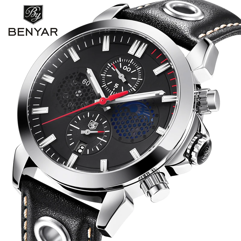 

BENYAR 2018 NEW Fashion Sports Chronograph Watches Men Casual Business Reloj Hombre 2018 Clock Male Hour Relogio Masculino
