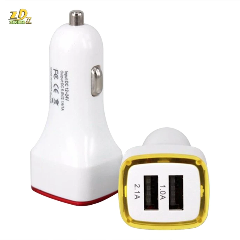 US $324.47 500pcsLot Double Usb Car Charger 21 A Square Rockets LED LightEmitting Car Charger Send Ring Double Usb Car Charger