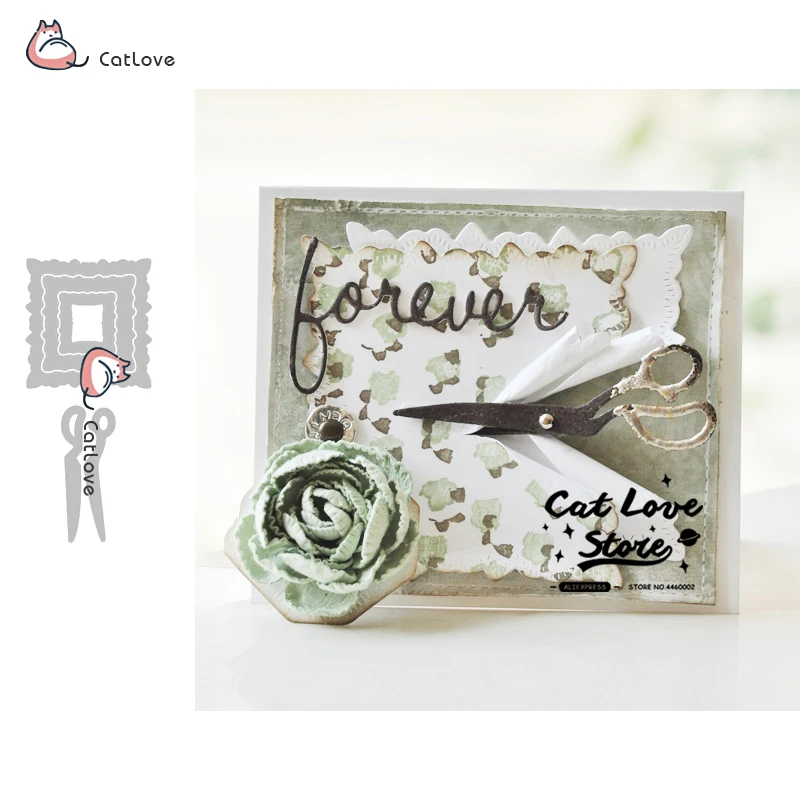 

Scissors Background Metal Cutting Dies Stencil For DIY Scrapbooking Paper Card Decorative Craft Dies Embossing Die Cuts New 2019