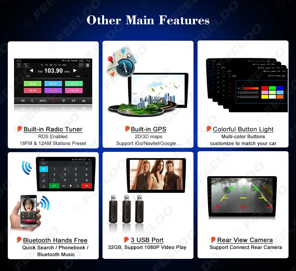 Top FEELDO 10.1 inch Android 6.0 (64bit) Octa Core DDR3 2G/32G/ FDD 4G Car DVD GPS Radio Head Unit For Toyota Corolla 2014-2015 12 Top FEELDO 10.1 inch Android 6.0 (64bit) Octa Core DDR3 2G/32G/ FDD 4G Car DVD GPS Radio Head Unit For Toyota Corolla 2014-2015 12