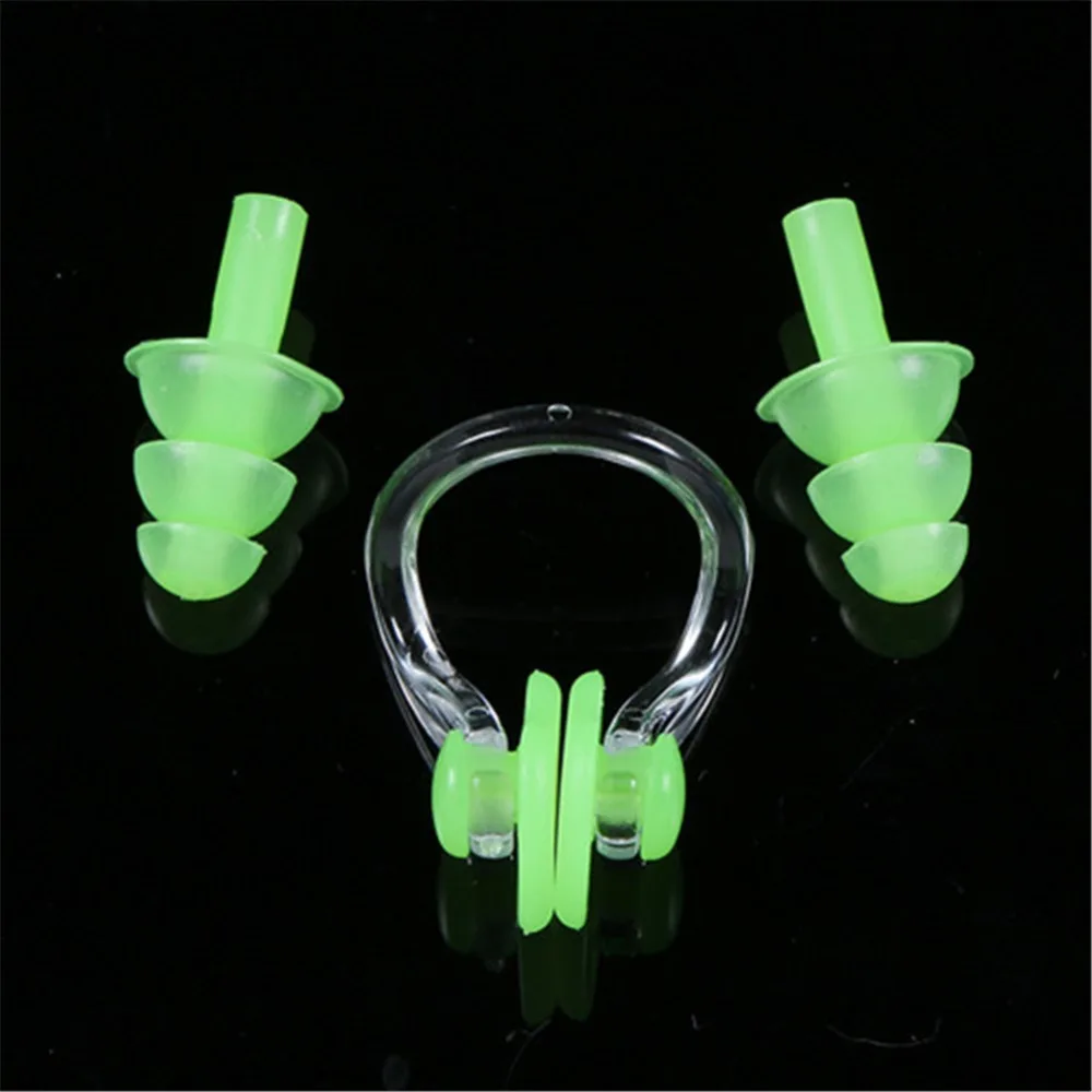 لينة للماء سيليكون السباحة مشبك الأنف سدادات مجموعة تصفح الغوص piscina هل السباحة تجمع إكسسوارات للبالغين الأذن المكونات المياه