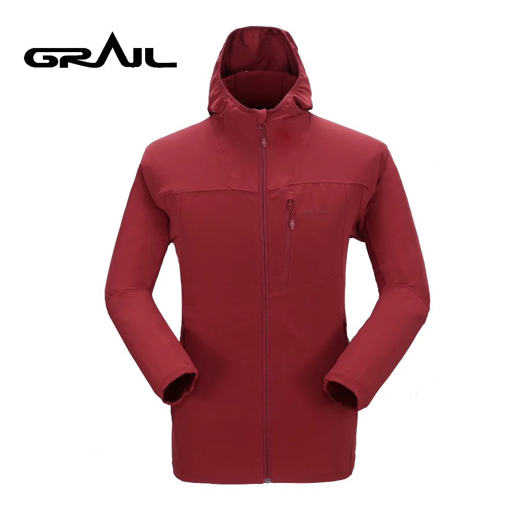 

GRAIL Softshell Waterproof Jacket Men Outdoor Sport Suit Hoodies Windbreaker Turbo Skin Jacket of Male for Camping Running 3515A
