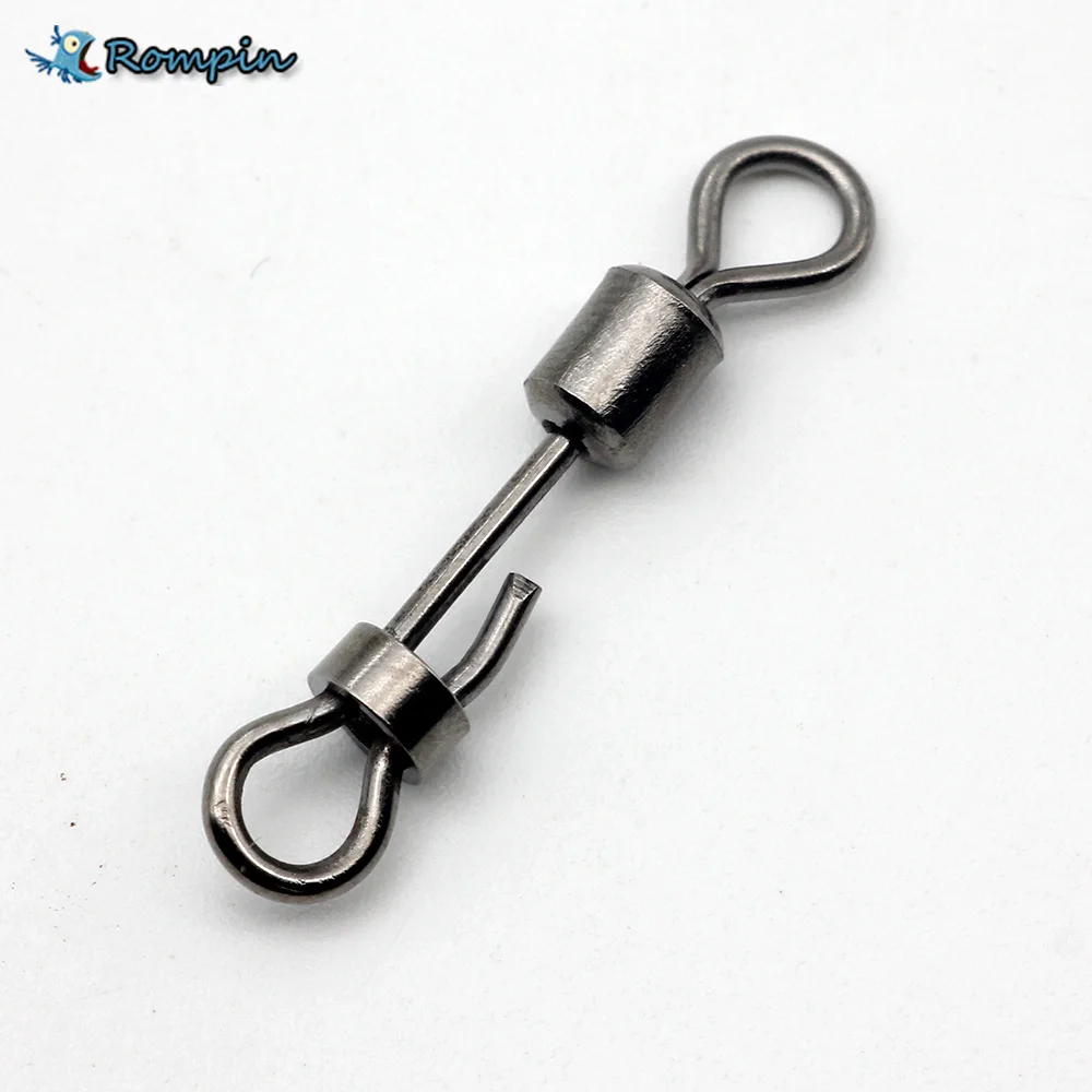 

Rompin 10pcs/lot Steel Quick Lock Swivels Interlock Snap Fishing Lure Tackles Carp Fishing Gear Accessories Connector 30mm