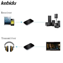 Hi-fi 2 в 1 Bluetooth 4,1 аудио передатчик приемник Беспроводной A2DP Bluetooth аудио адаптер Портативный аудиоплеер Aux3.5mm kebidu