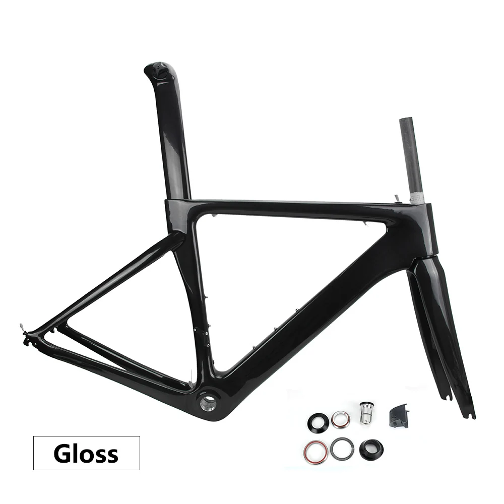 Flash Deal T800 Carbon Road Bike Bicycle Frame Super Light Durable 700C 510/540/560mm Di2 Mechanical BSA Matte Frame+Fork+headset  SJ560 1