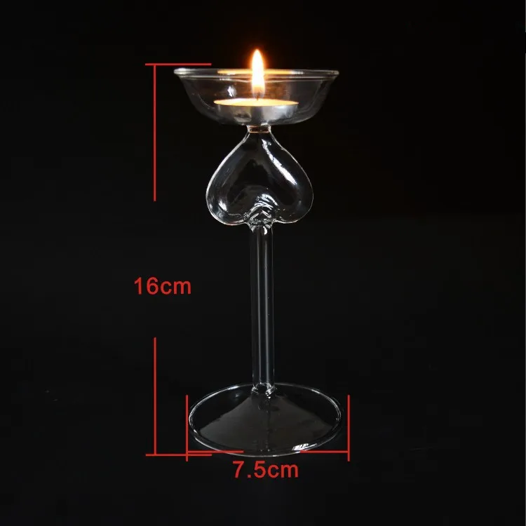 Verraad Luidspreker pad 1Pc 7.5X16Cm Geblazen Glas Kandelaars Voet Hoge Liefde Europese Romantisch  Diner Voor Decoratie Kandelaar Jy 1181|glass candle holder|candle  holdersblown glass candles - AliExpress