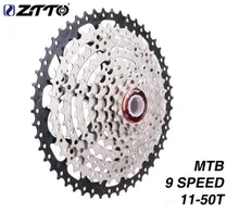 ZTTO MTB Mountain Bike 9 Speed Cassette 11-50T Wide Ratio MTB Bicycle 9S Freewheel Compatible With M430 M4000 M590 Bike Parts