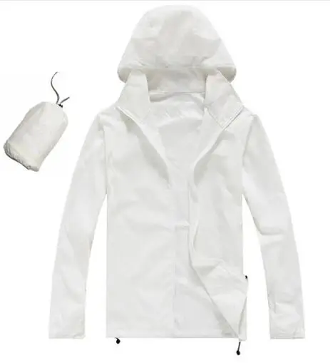Fecocozy одежда для рыбалки на открытом воздухе устойчивая к ультрафиолетовому излучению Водонепроницаемая походная куртка для кемпинга дышащая быстросохнущая куртка для бега - Цвет: Белый