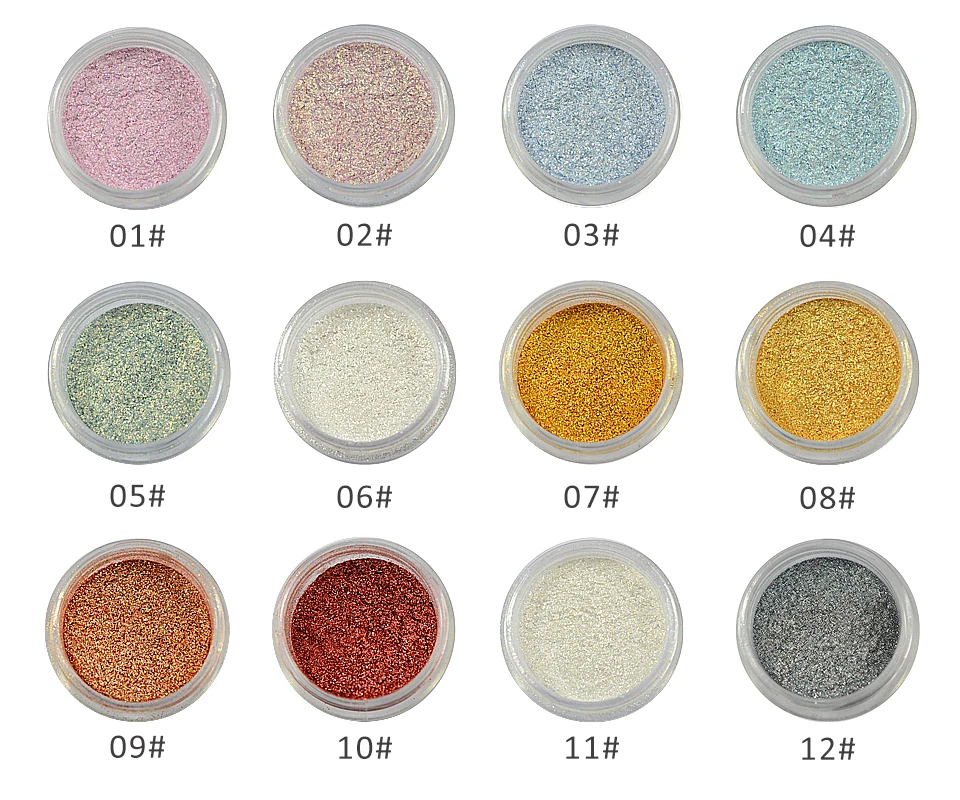 LOVE ALPHA Glitter Powder Eyeshadow Single 16 Colors Makeup Pigments Shimmer Eyeshadow Powder Glitter Eye Shadow Cosmetics (4)