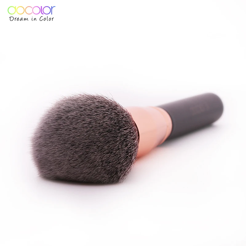

Docolor Black Big Powder /Foundation/ Highlight/ Fan Makeup Brushes Wooden handle Professional Make up Brushes for Beauty