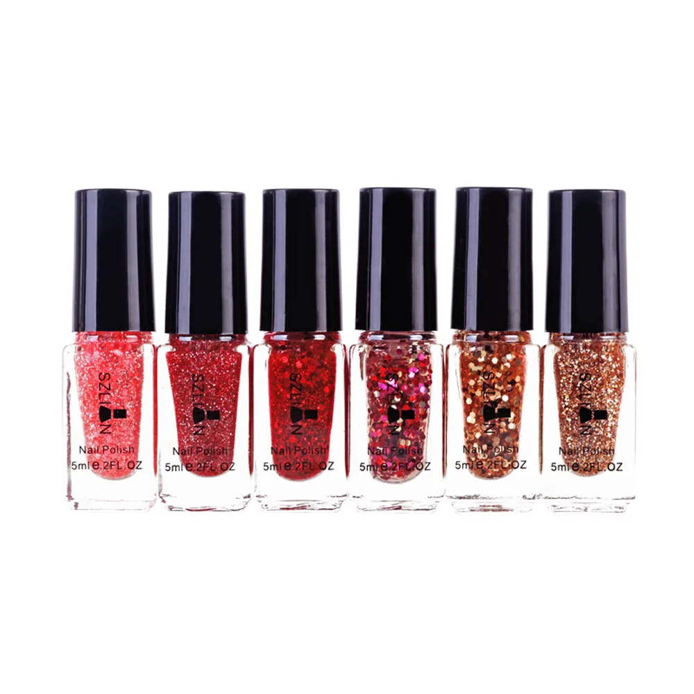 

6 Pcs Nail Polish Magic Mirror Effect Chrome Nail Art Polish Varnish flexible and shiny a set 4.23