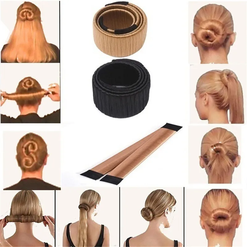 Fashion Girl Magic Hair Bun Maker DIY Styling Donut Headband French  fashion-girl-magic-hair-bun-maker-diy-styling-donut-headband-french