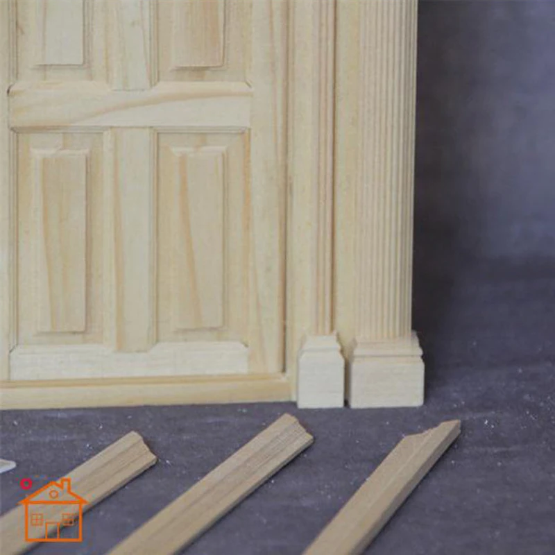 1 шт. DIY Миниатюрный Кукольный домик, дверная мебель, аксессуары 1/12 шкала, миниатюрная мебель, степль, деревянная внешняя дверь, модели игрушек