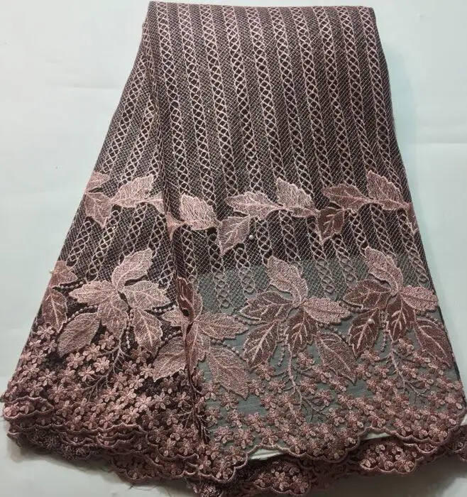 

2019 Latest French Nigerian Laces Fabric High Quality Tulle African Laces Fabric Wedding African French Tulle Lace ELM028