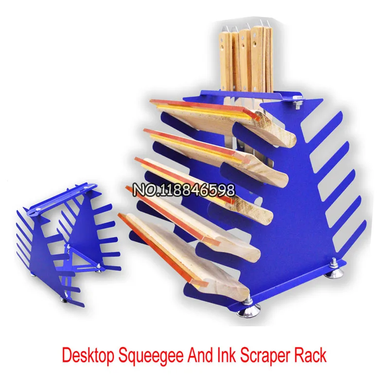 Desktop Squeegee and Ink Scraper Tool Rack for Silk Screen Printing